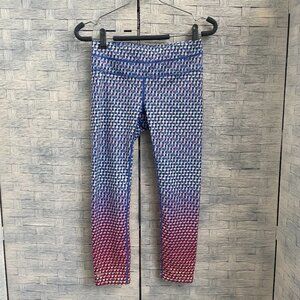 Athleta Vivid Sonar Leggings XS Geometric Pattern Capri Activewear Pants